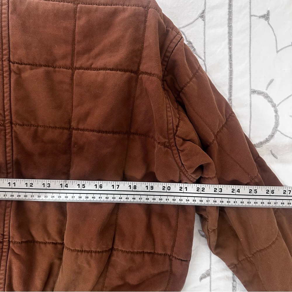 For Good Rust Brown Quilted Jacket Women’s S – Cotton, Zip Front, Lightweight - Picture 6 of 7